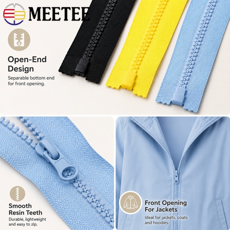 Sewing Front Zipper - 5Pcs 40-120cm 5 # Resleting Plastik