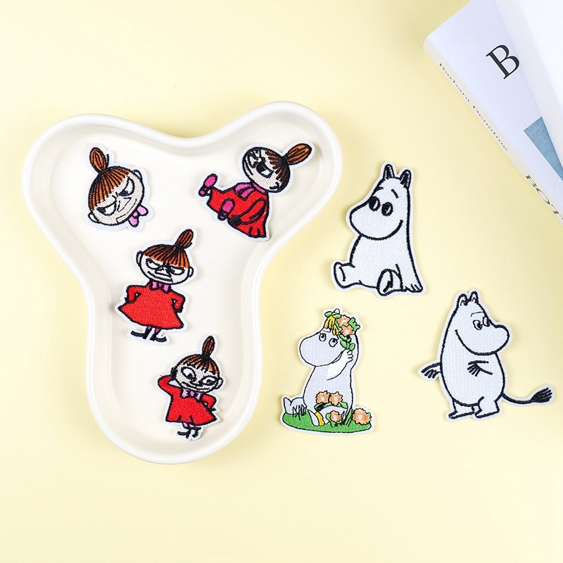 Sewing Repair - Patch Bordir Kartun Moomin Lucu DIY