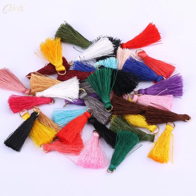 Sewing Textile Art - 300 Buah/Lot 3Cm Lingkaran Poliester Rumbai