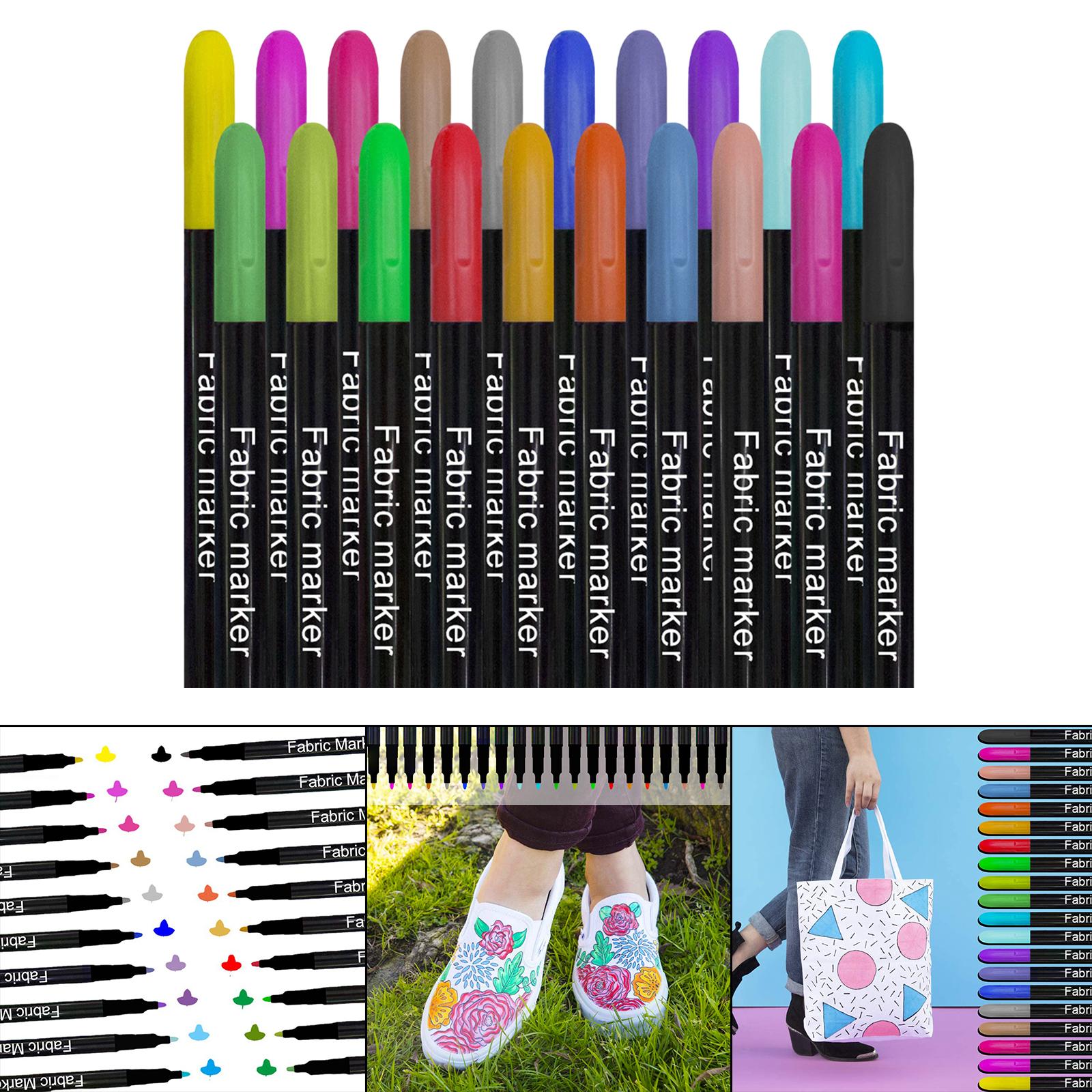 Sewing Textile Art - Pena spidol kain warna-warni, pena kain