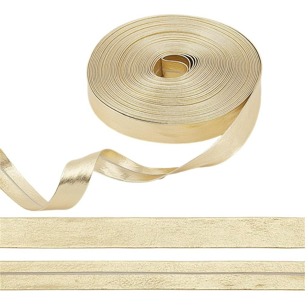 Binding Tape Bias - 9.8 Yard Hiasan Kulit Emas Lipat