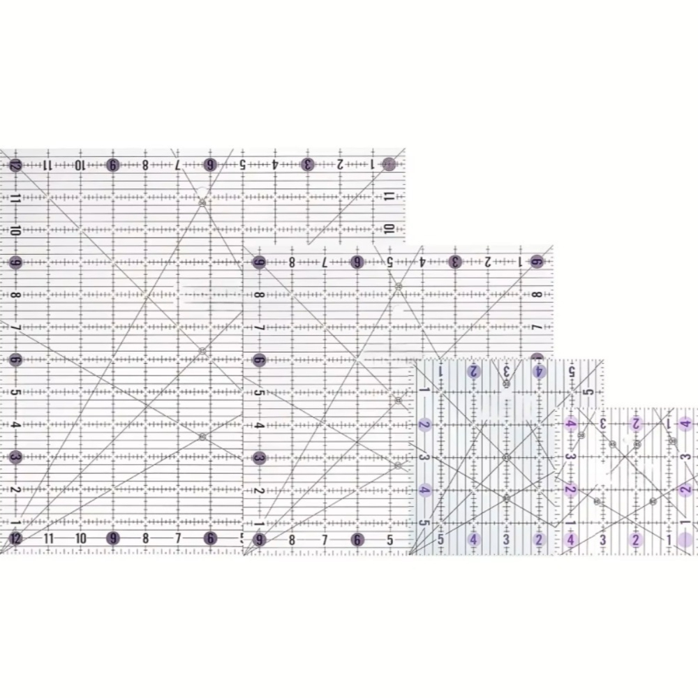 Quilting Ruler Square - 4 Buah Set Penggaris Quilting Akrilik