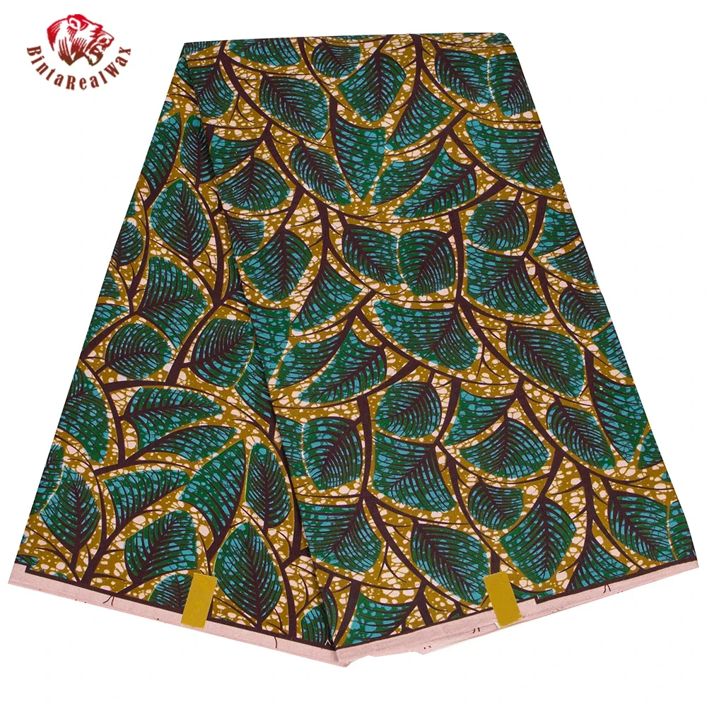 Sewing Batik - Ankara kain pola daun cetak Afrika