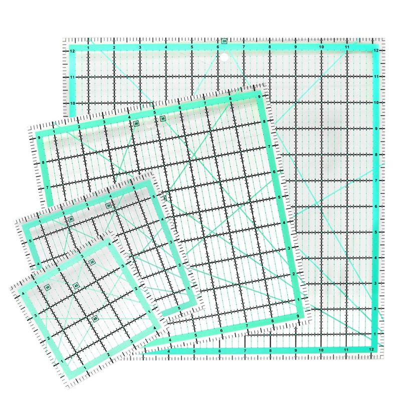 Quilting Ruler Square - J1UL1N 4 Buah Penggaris Quilting Persegi
