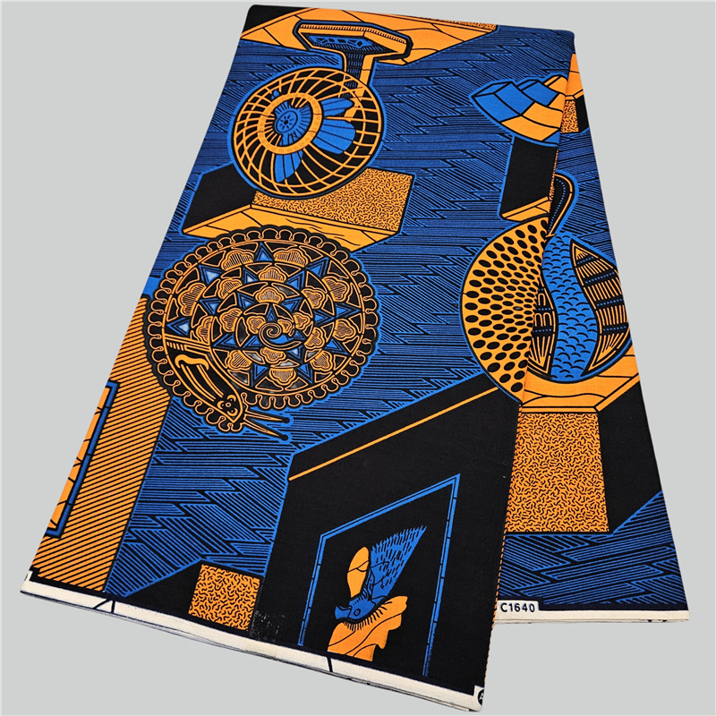 Sewing Batik - Kain Batik Lilin Afrika Katun Biru