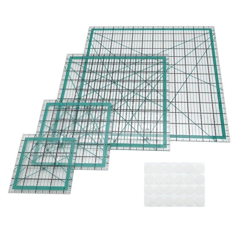 Quilting Ruler Square - Penggaris Quilting, 4 Template Quilting Persegi