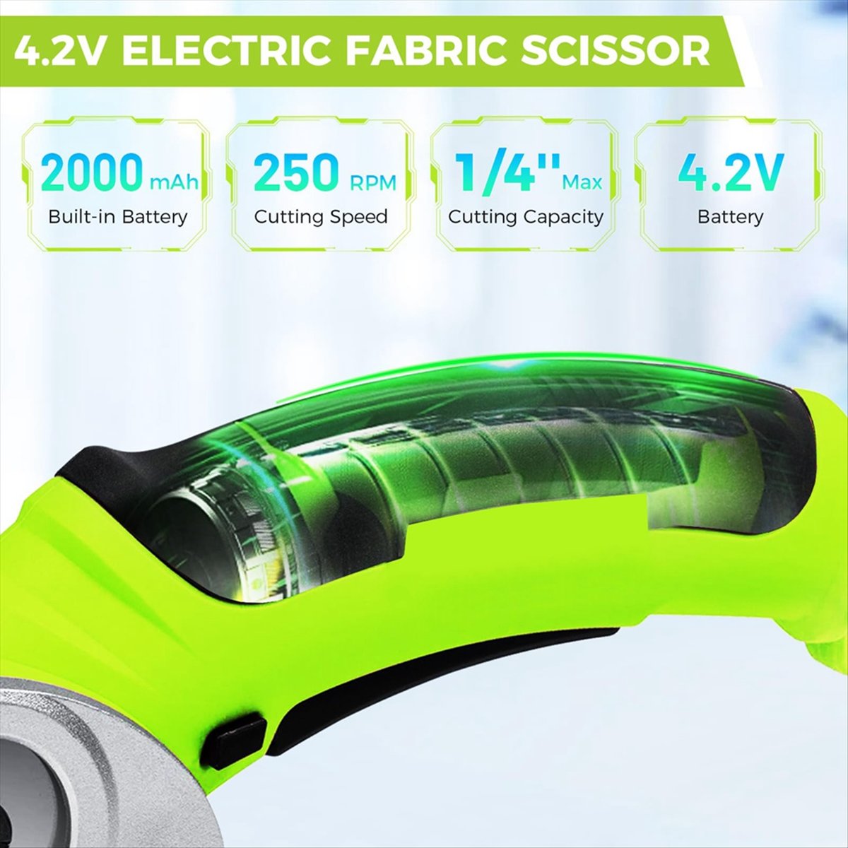 Gunting Kain Listrik Tanpa Kab - Rotary Cutter Fabric ulasan dan harga