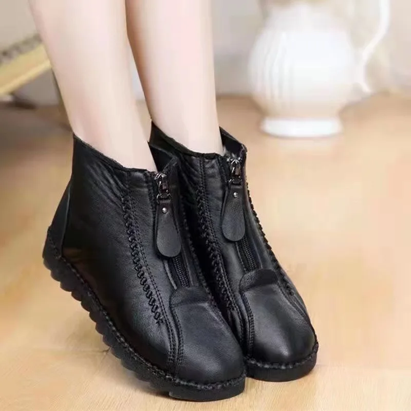 Sepatu bot pendek wanita, Kasu - Sewing Front Zipper ulasan dan harga