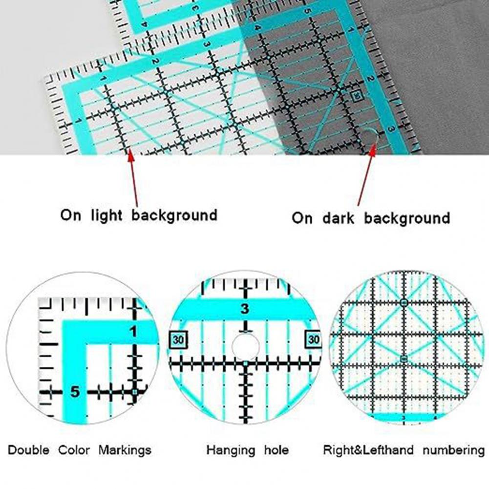 4 Buah Penggaris Quilting Akri - Quilting Ruler Square ulasan dan harga
