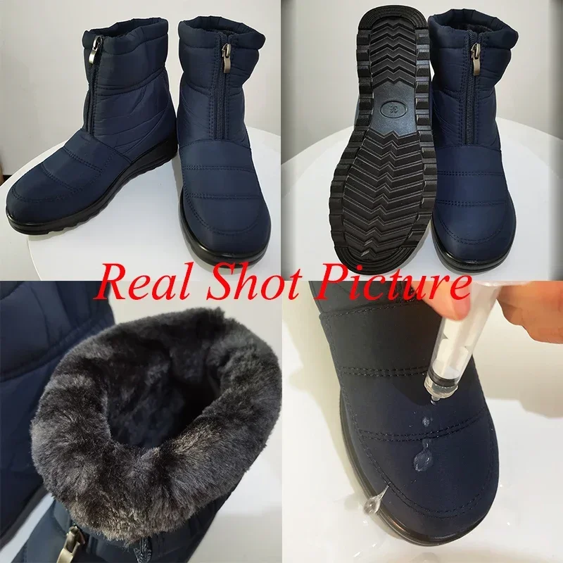 Sepatu Bot Salju Anti Selip Ta - Sewing Front Zipper ulasan dan harga