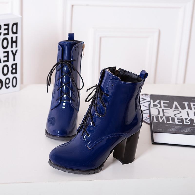 Sepatu bot pendek wanita, sepa - Sewing Front Zipper ulasan dan harga