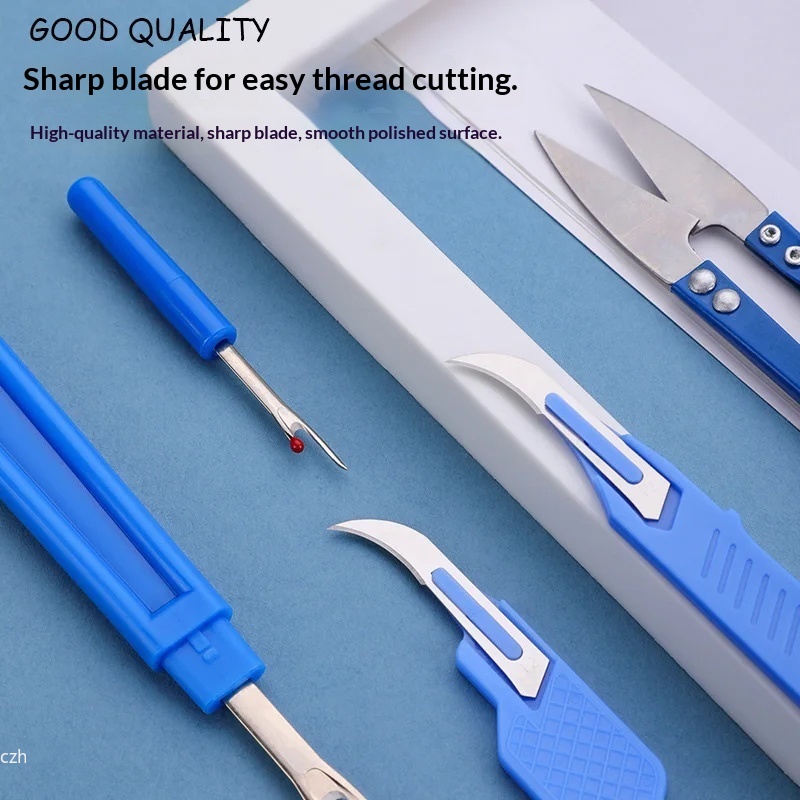 5 Buah Kit Ripper Jahit Biru d - Sewing Repair ulasan dan harga