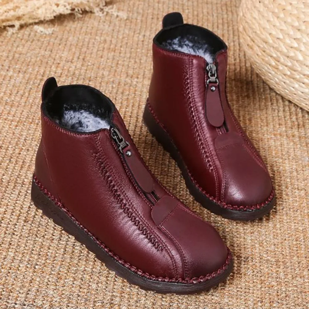 Sepatu bot tunggal wanita musi - Sewing Front Zipper ulasan dan harga