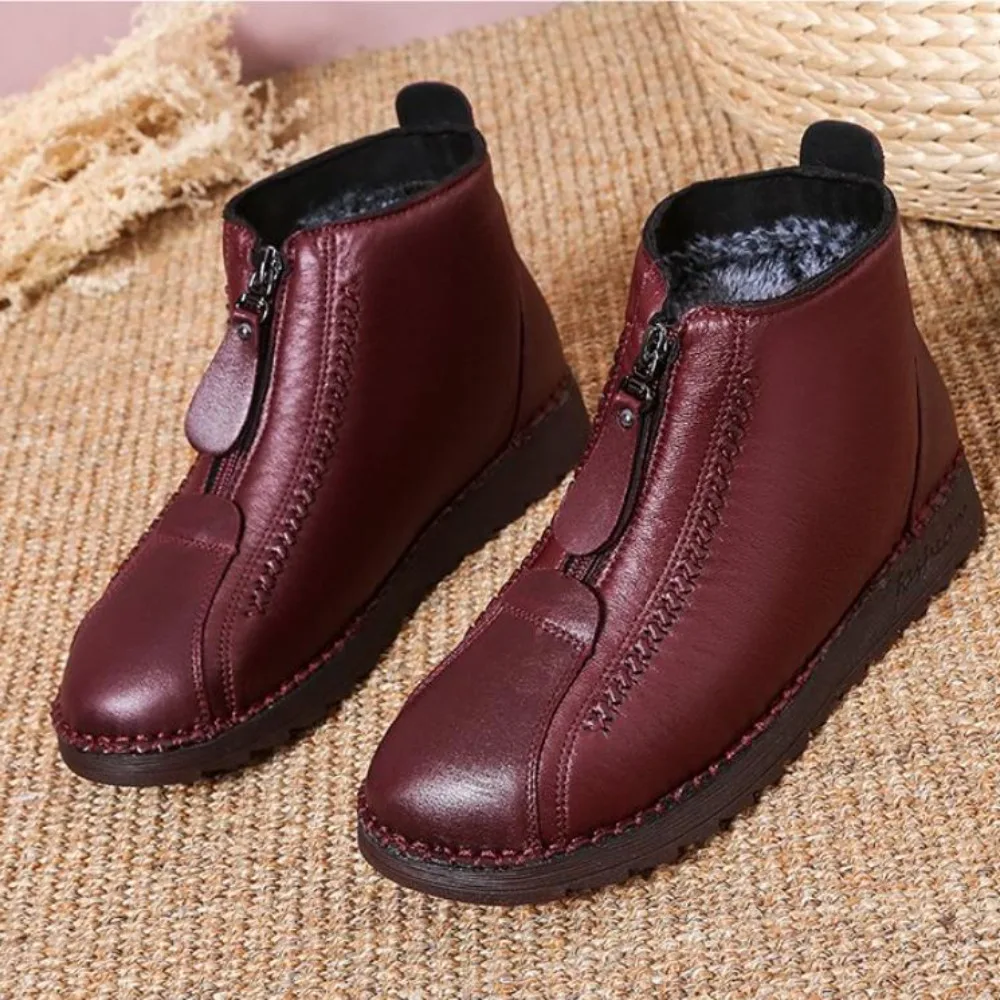 Sepatu bot tunggal wanita musi - Sewing Front Zipper ulasan dan harga