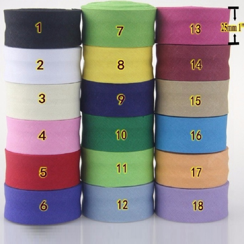 25mm x 5meter katun dilipat Bi - Binding Tape Bias ulasan dan harga
