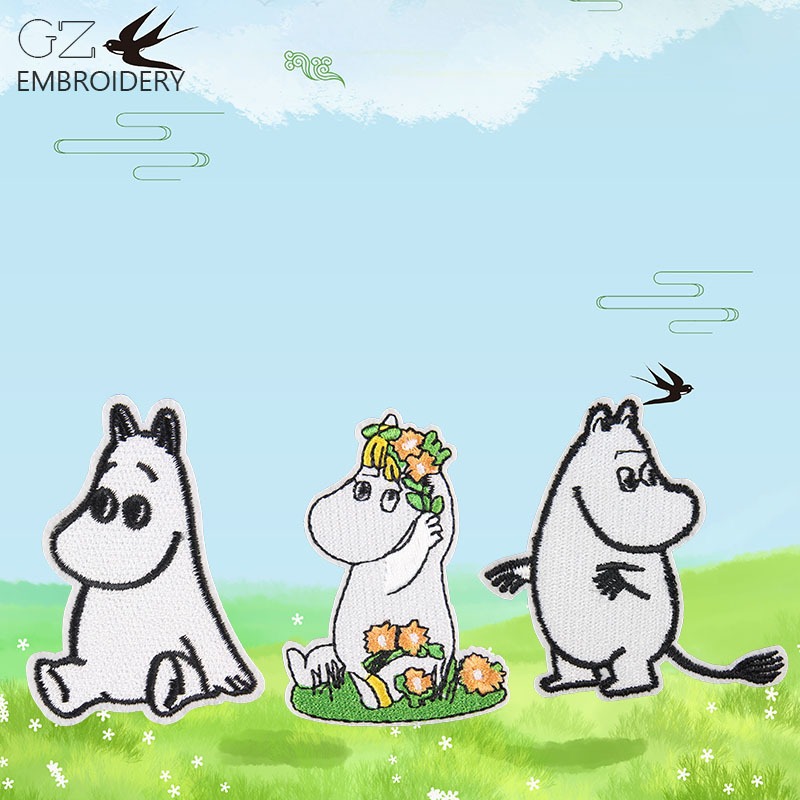 Patch Bordir Kartun Moomin Luc - Sewing Repair ulasan dan harga