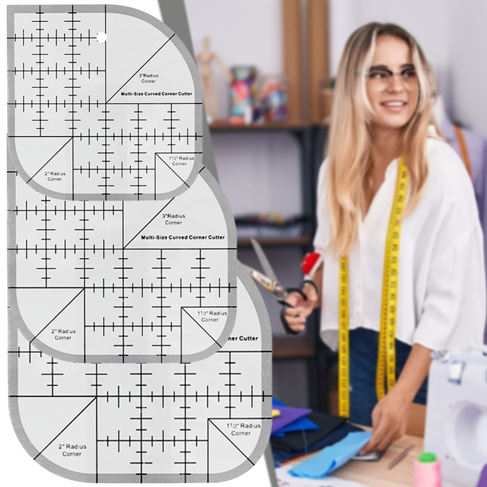Non Slip Curved Corner Cutter  - Quilting Ruler Square ulasan dan harga