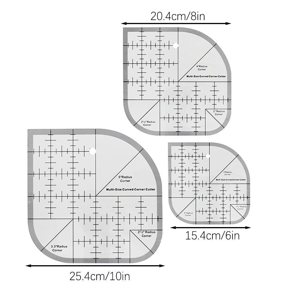 Non Slip Curved Corner Cutter  - Quilting Ruler Square ulasan dan harga