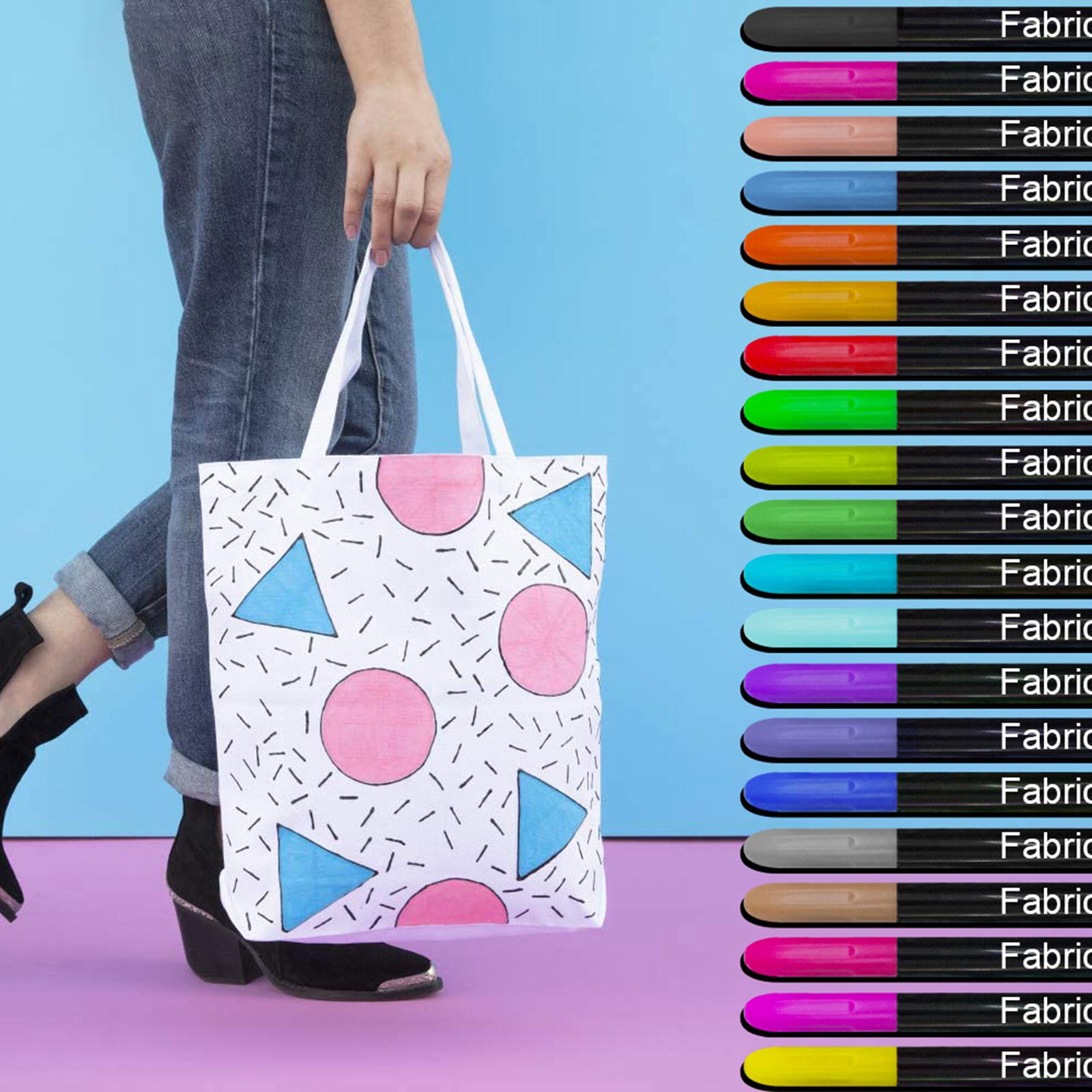 Pena spidol kain warna-warni,  - Sewing Textile Art ulasan dan harga