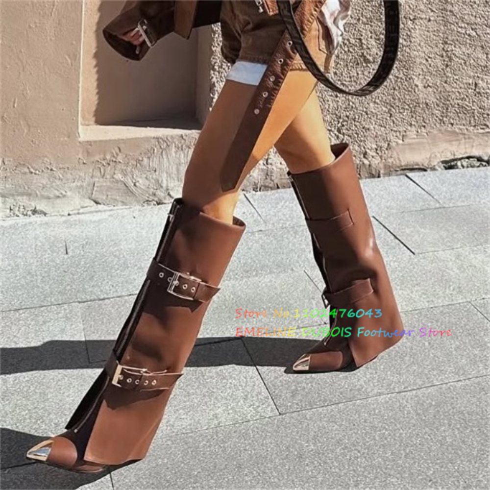 Sepatu Bot Tinggi Wanita Kulit - Sewing Front Zipper ulasan dan harga