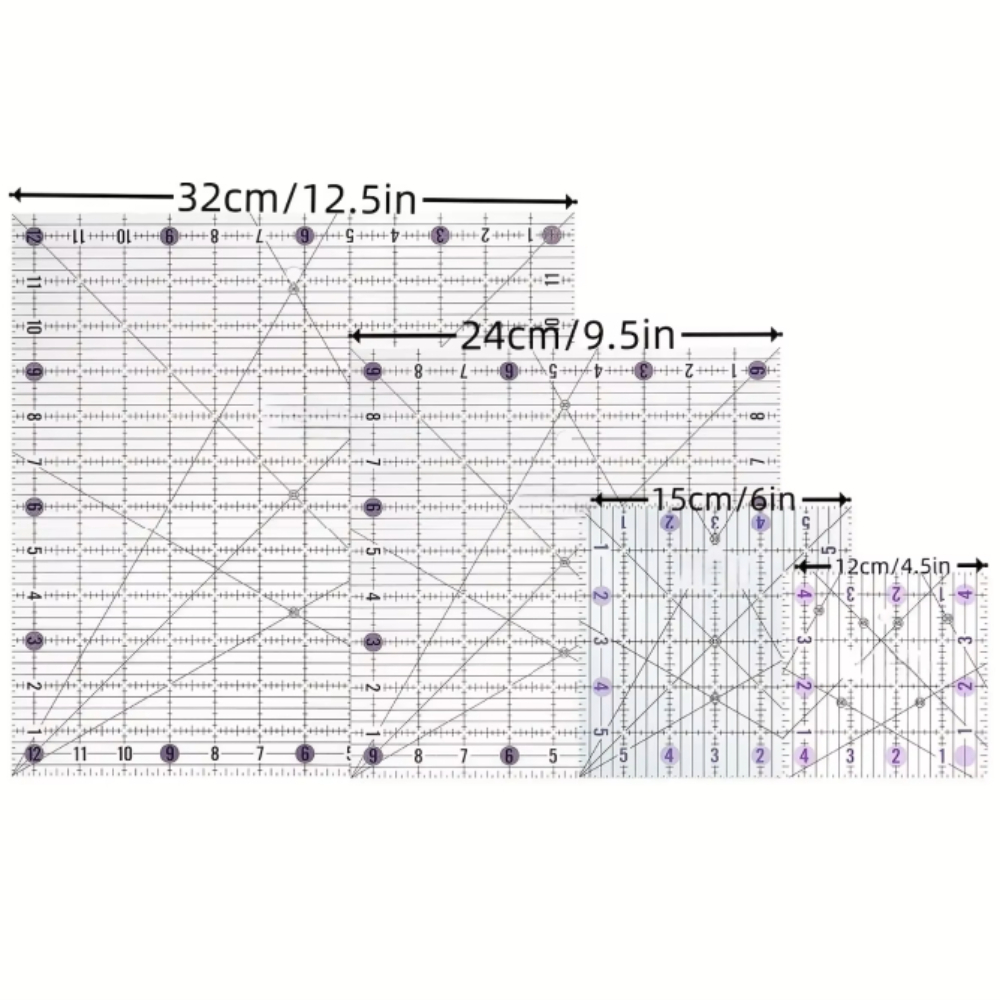 4 Buah Set Penggaris Quilting  - Quilting Ruler Square ulasan dan harga