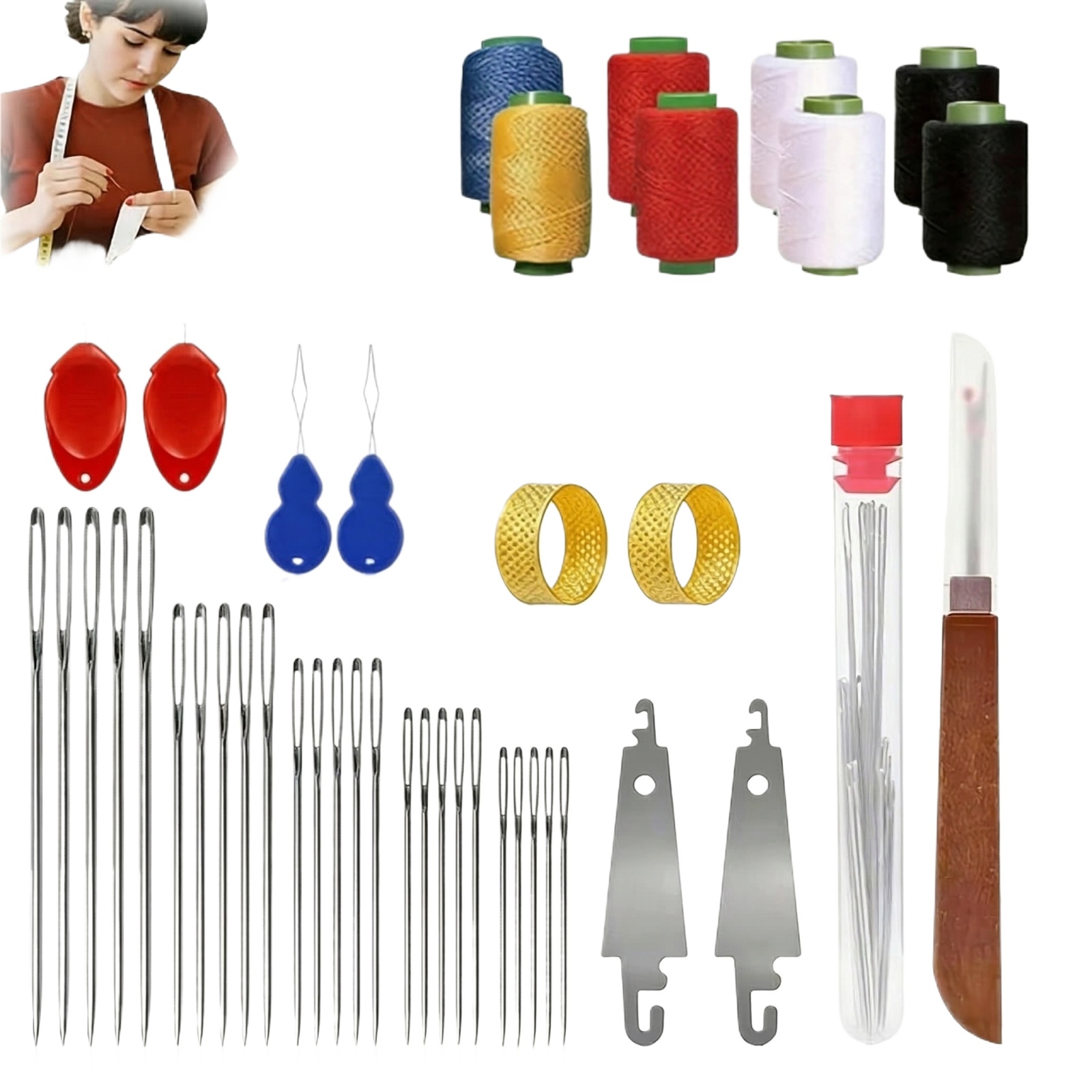 43pcs Set Jarum Jahit Mata Bes - Sewing Repair ulasan dan harga