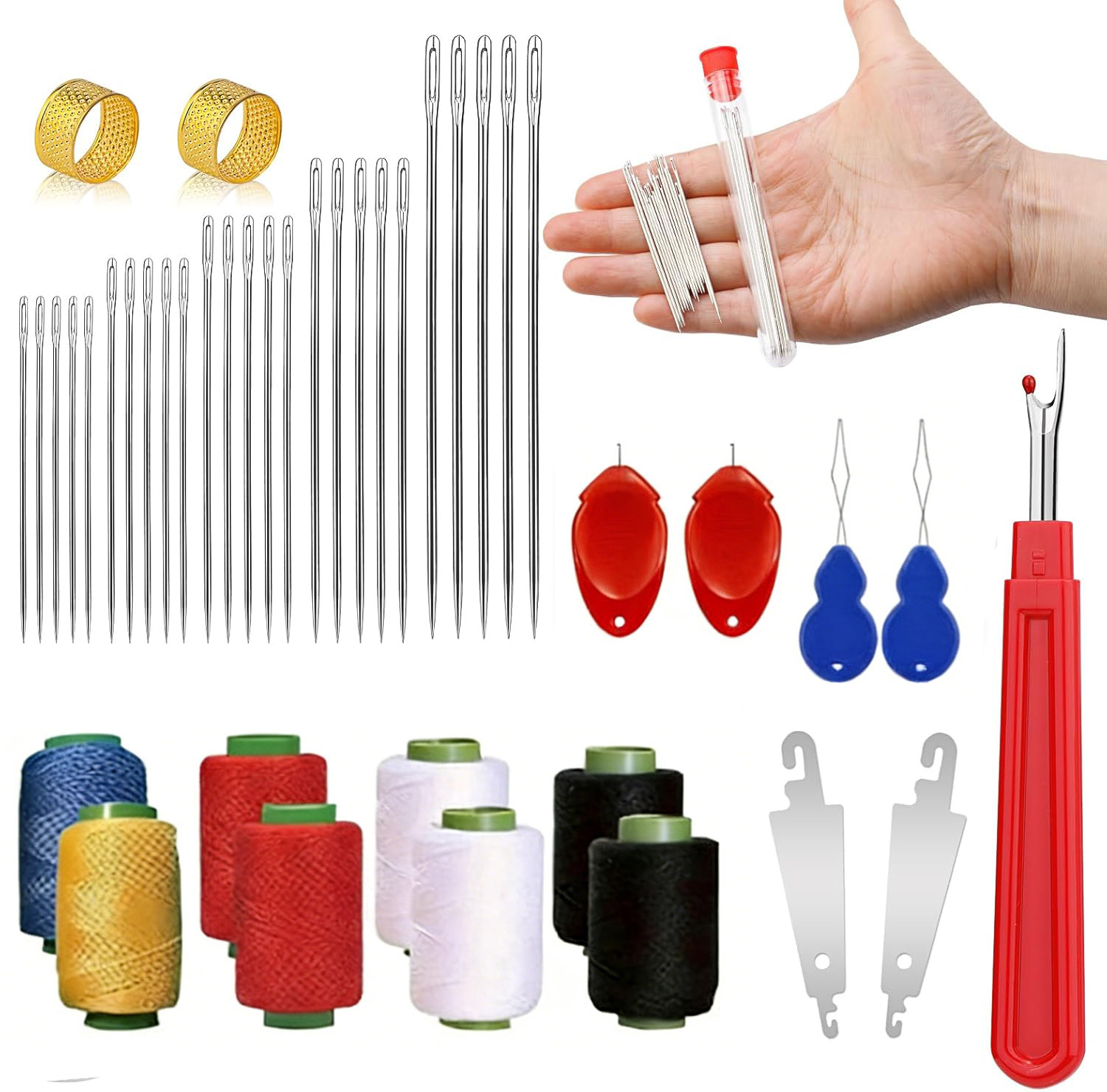 43pcs Set Jarum Jahit Mata Bes - Sewing Repair ulasan dan harga