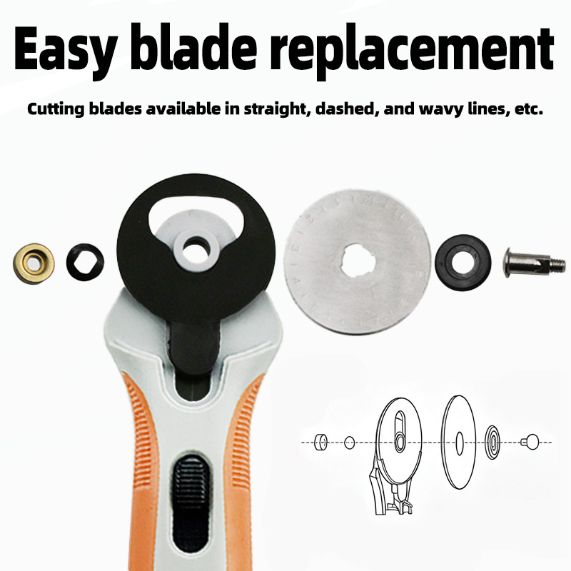 Pemotong Putar 45mm, Pisau Pem - Rotary Cutter Fabric ulasan dan harga