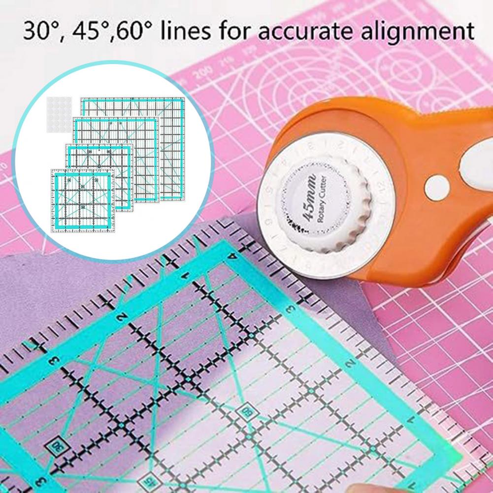 4 Buah Penggaris Quilting Akri - Quilting Ruler Square ulasan dan harga