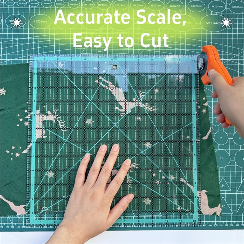 A25F-Blue Penggaris Kerah 7 Bu - Quilting Ruler Square ulasan dan harga