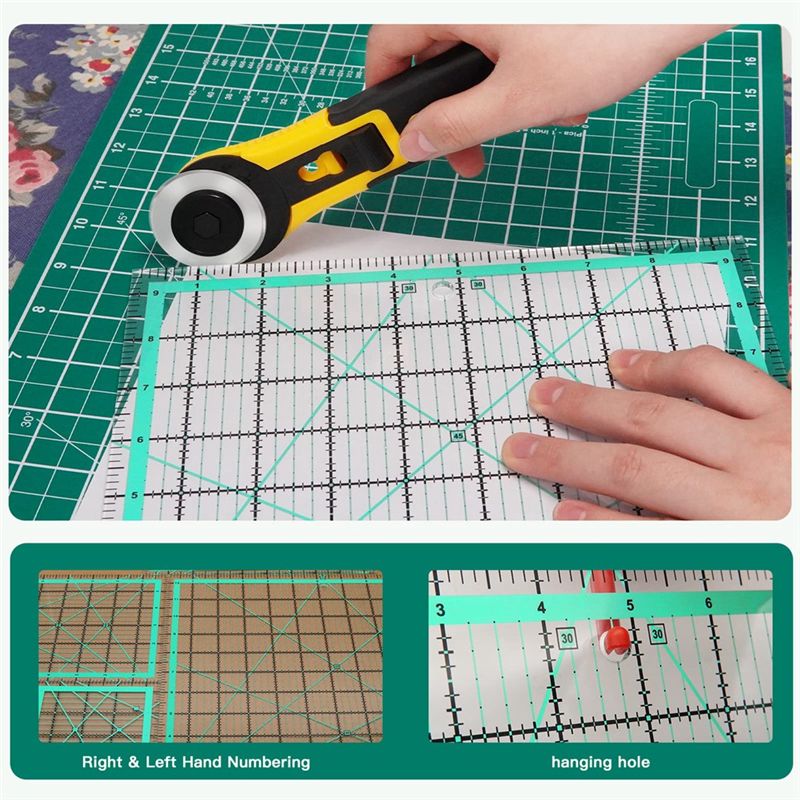 J1UL1N 4 Buah Penggaris Quilti - Quilting Ruler Square ulasan dan harga