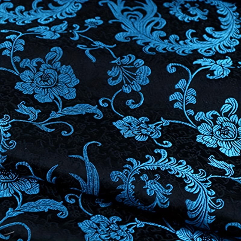 Kain Brokat Ekor Phoenix Biru  - Sewing Garments ulasan dan harga