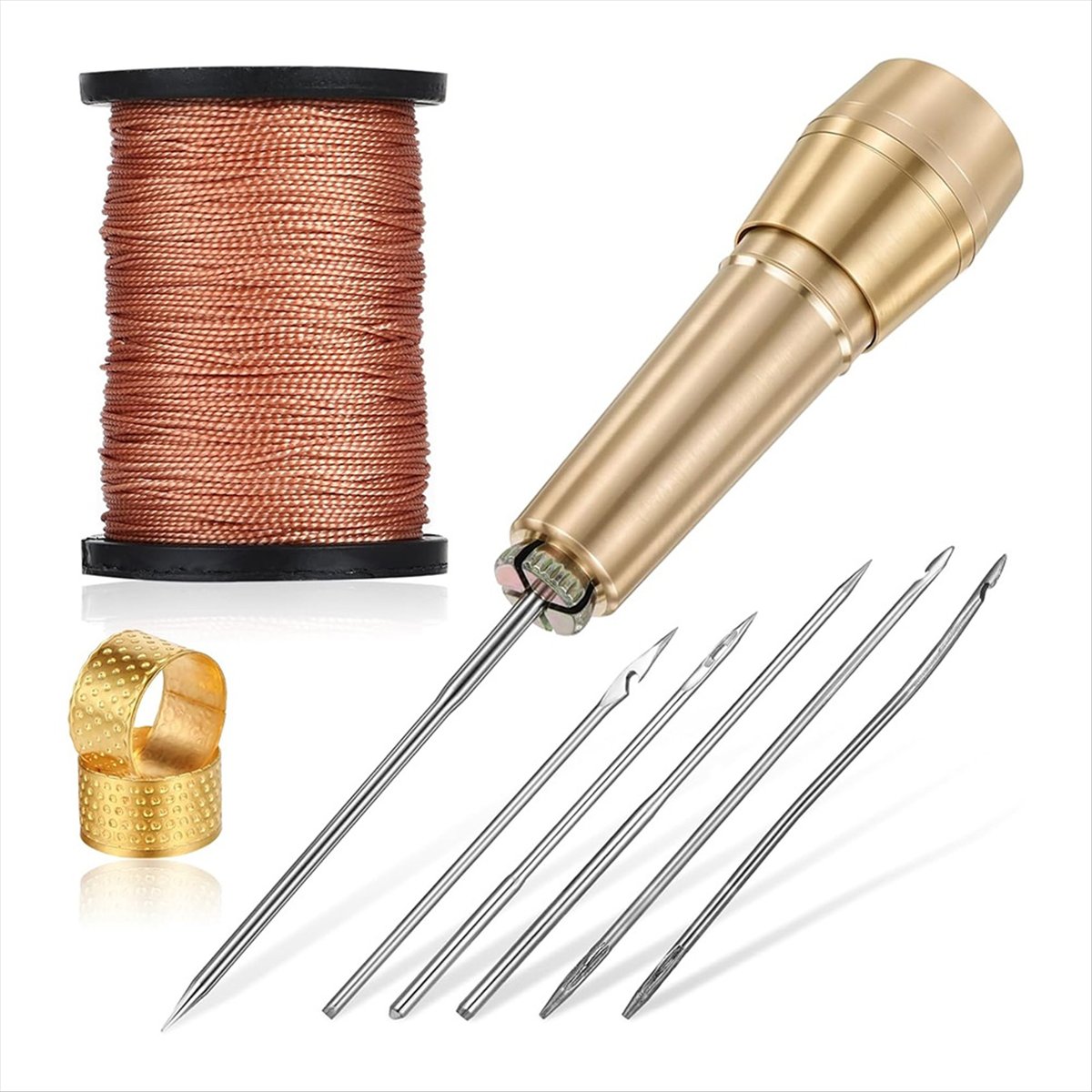 9pcs Kit Jarum Jahit Kulit den - Sewing Repair ulasan dan harga
