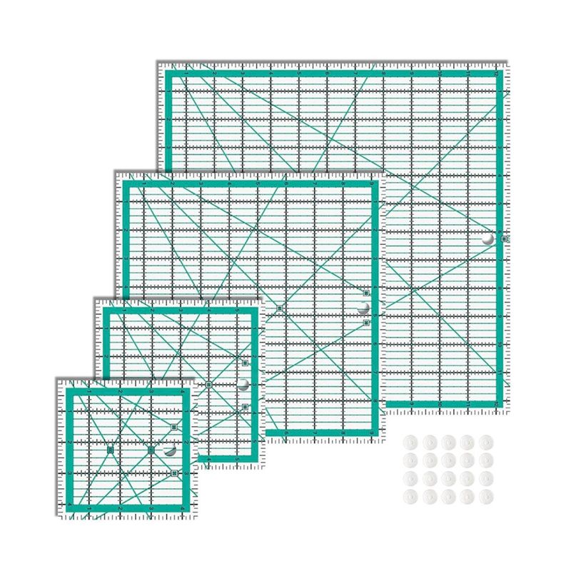 Penggaris Quilting, 4 Template - Quilting Ruler Square ulasan dan harga