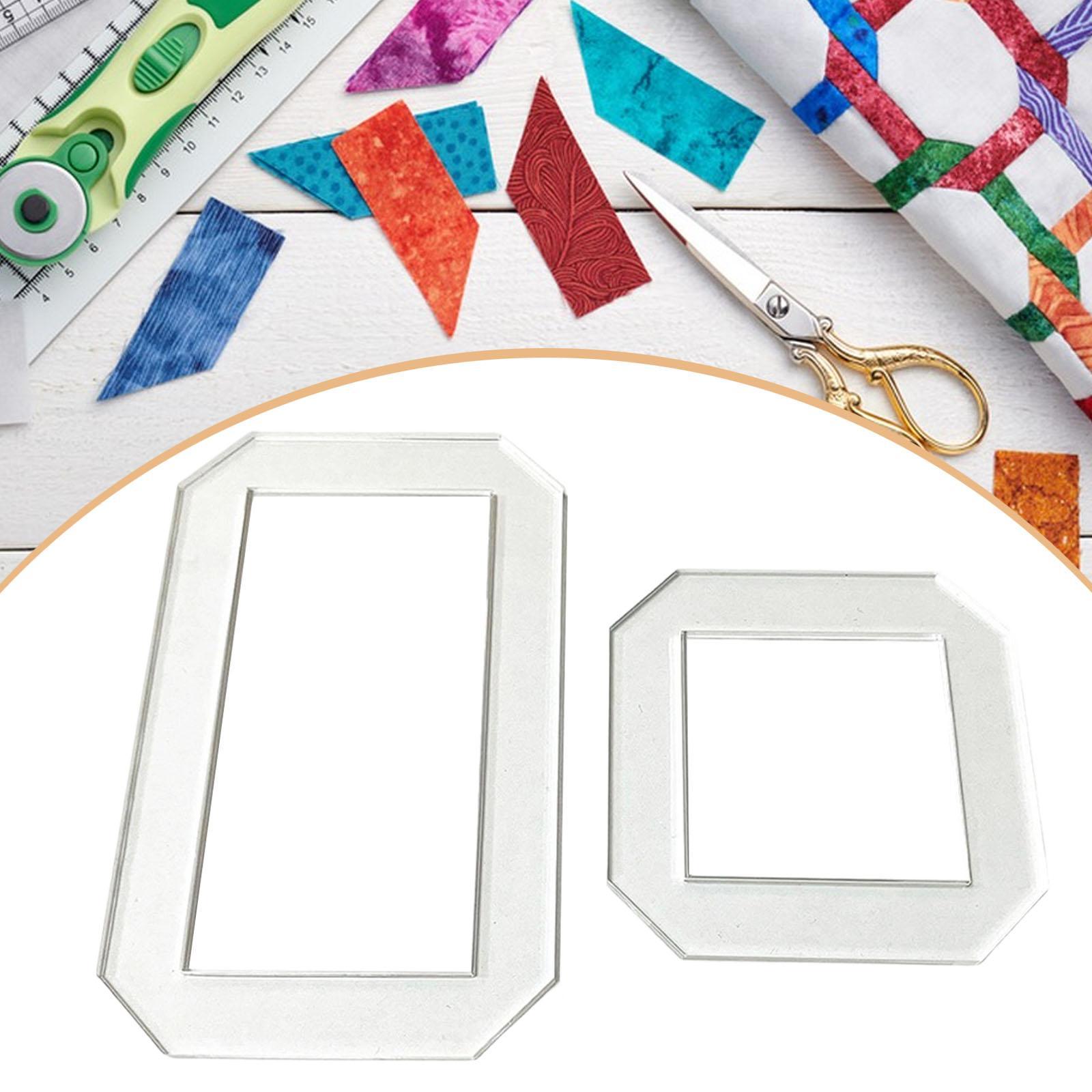2 Buah Templat Quilting Pengga - Quilting Ruler Square ulasan dan harga