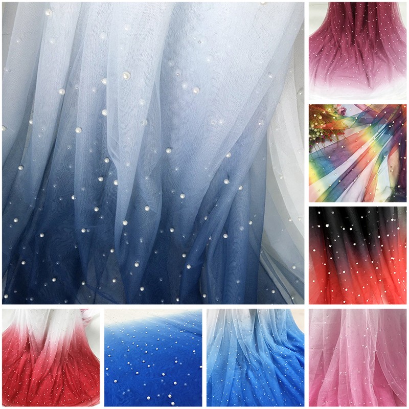 Kain Tulle Gradasi Mutiara 100 - Sewing Batik ulasan dan harga