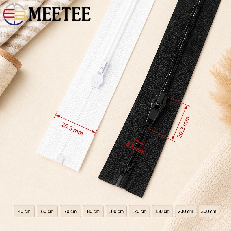 5/10 Buah 40-300cm 3 #   Resle - Sewing Front Zipper ulasan dan harga