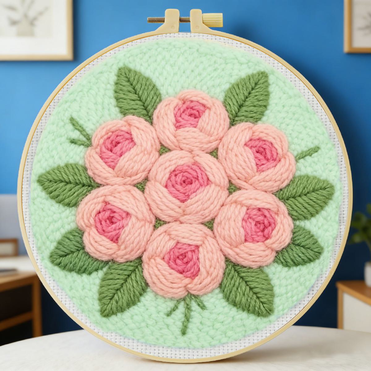 Set Kit Sulaman Jarum Punch Bu - Sewing Textile Art ulasan dan harga
